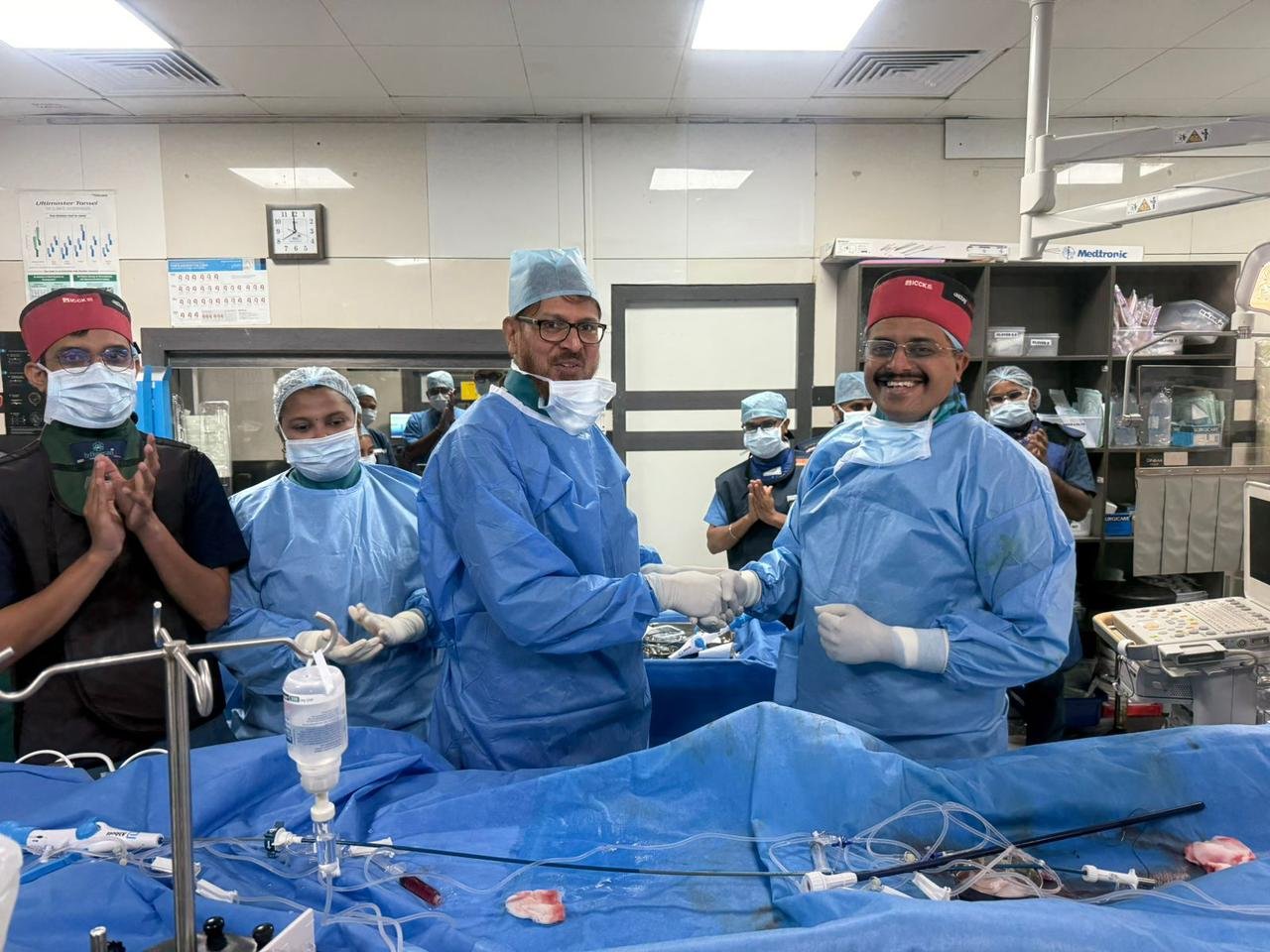 Dr Arun Gopi Sucessfuly implanting the worlds first dual chamber leadless pacemaker 02